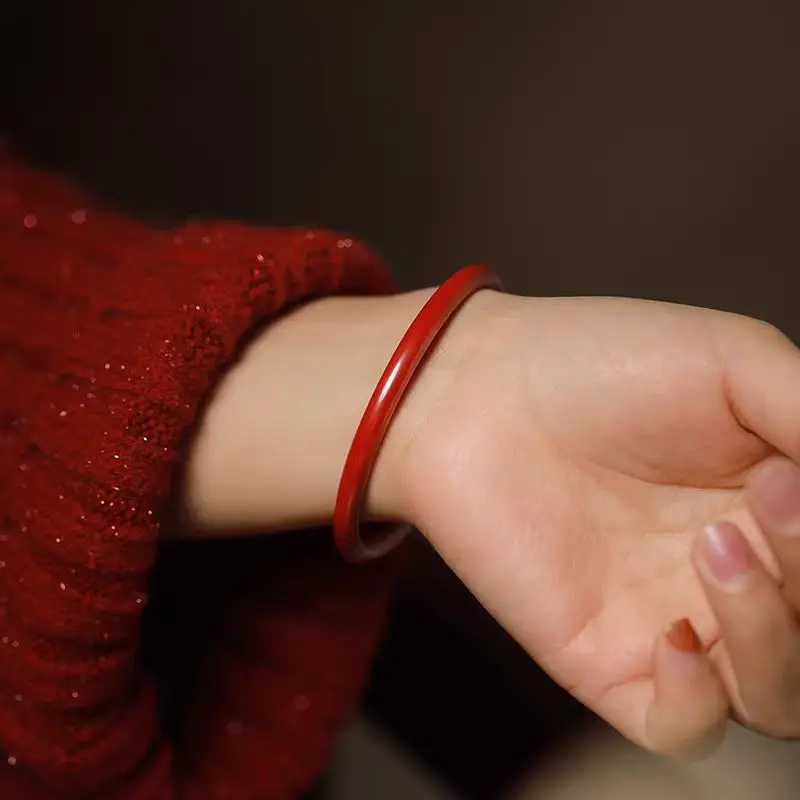 High-content cinnabar women, auspicious beauty bracelet for the zodiac year, purple gold and imperial sand jew