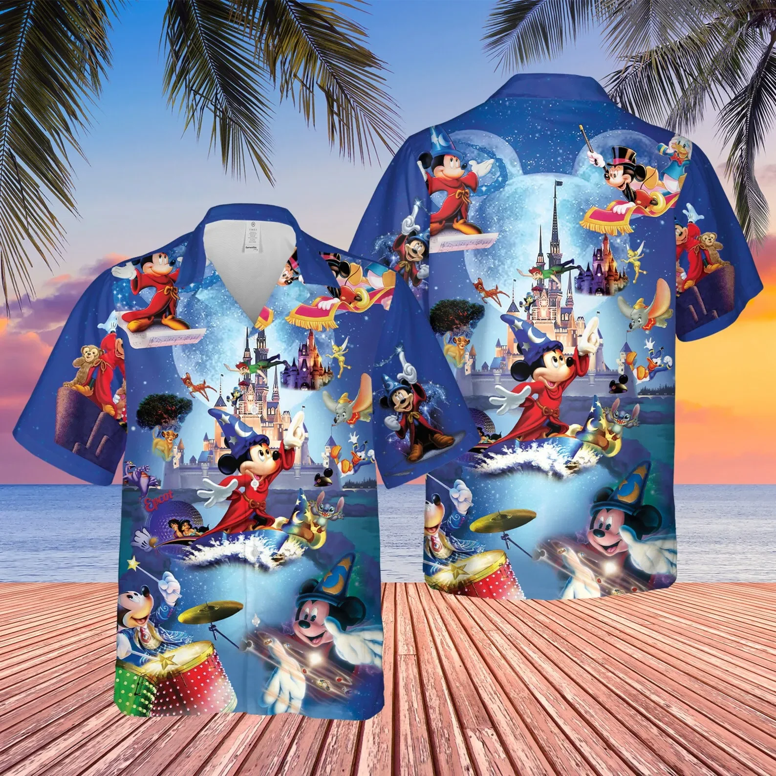 

Magical 50th Anniversary Hawaiian Shirt Disney Magic Castle Hawaiian Shirt Men Women Short Sleeve Shirts Mickey Hawaiian Shirt