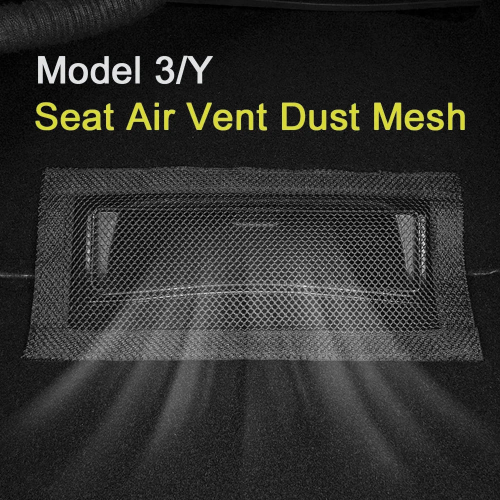 For Tesla Model 3 Y Air Vents Cover Under Seat Outlet Protector Anti-blocking Dust Mesh 2023 2022 2021 Interior Car Accessories