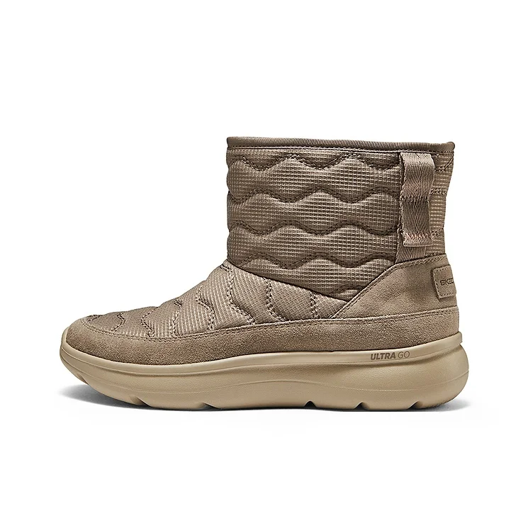Botas de nieve Skechers ON THE GO para mujer, color taupe oscuro, modelo 144852-DKTP.