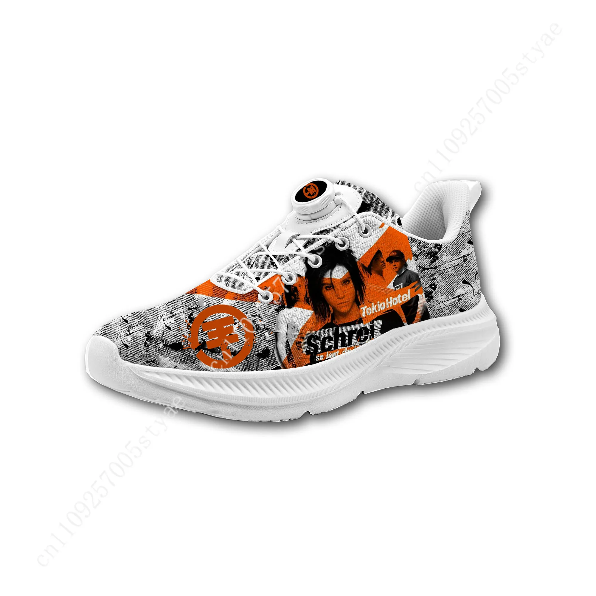 Tokio Hotel band Mens Womens Casual Hiking Shoes Laceless Rotating Button Sports Shoes lightweight Custom Sneaker view 3