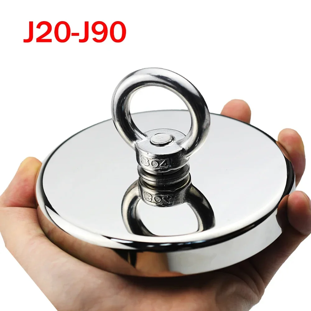 2024 Super Strong Neodymium Fishing Magnet Hook N52 Iman Rare Earth Magnet With Countersunk Hole imanes Magnetic Salvage Magnet