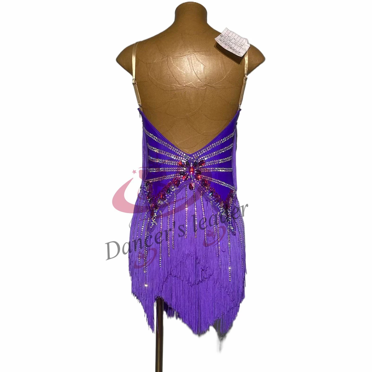 Latin Dance Dress for Women's Practice Clothes Sparkling Stars With Thick Tassels Chacha Tango Adult Children's Dance Clothes