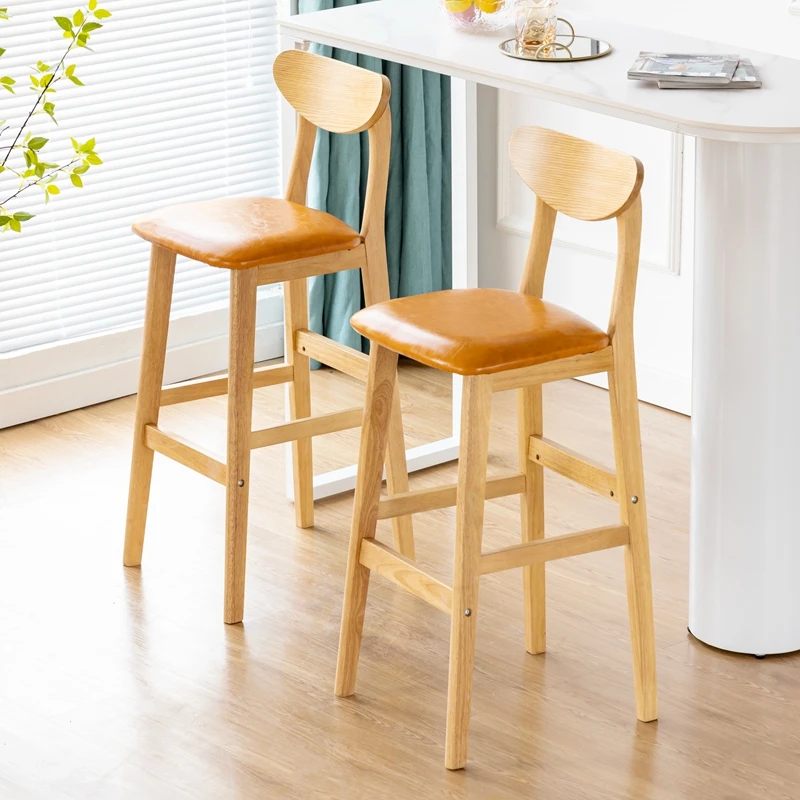 

Restaurant Bar Counter Design Commercial Barstool Luxury Nordic Design Contemporary Wooden Bar Chair Bar Stool for Kitchen