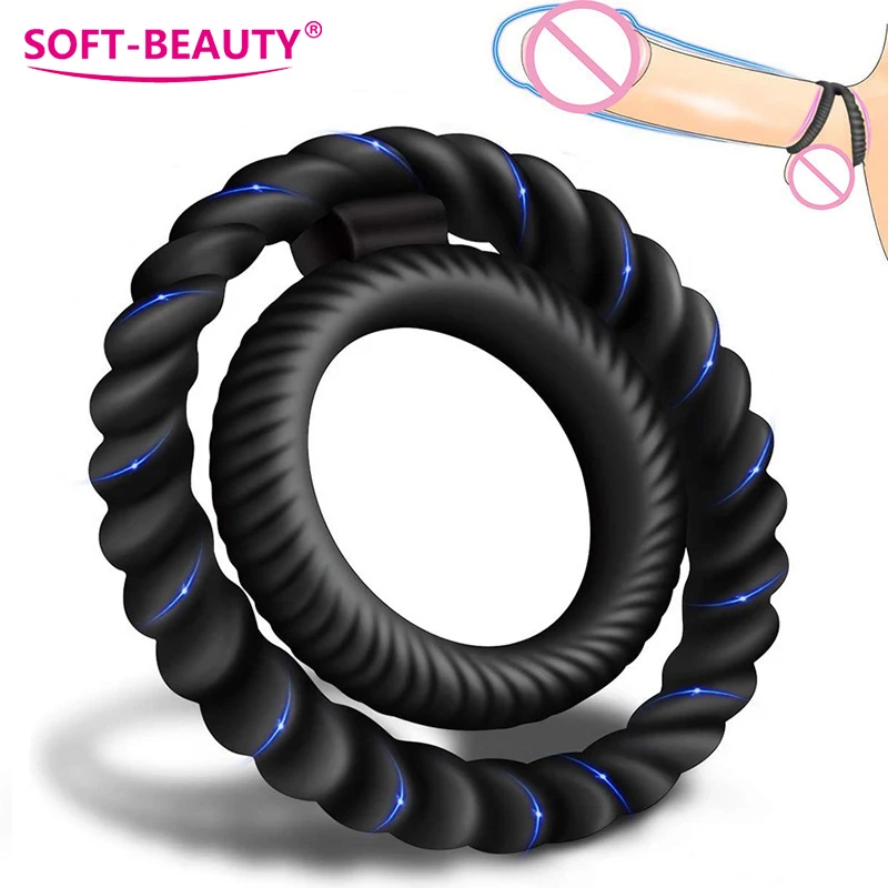 Penis Ring Silicone Semen Lock Ring Delay Ejaculation High Elasticity Time Lasting Cock Ring Sex Toys For Men Couples Adult 18+