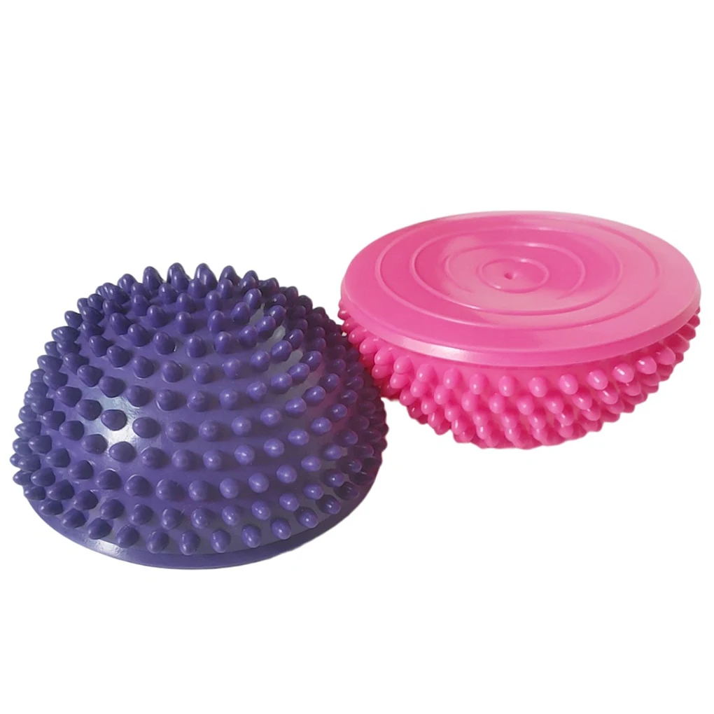 

Yoga Ball PVC Inflatable 16cm Massage Point Half Fit Ball Balance Trainer Stabilizer GYM Pilates Fitness Balancing Massage Ball