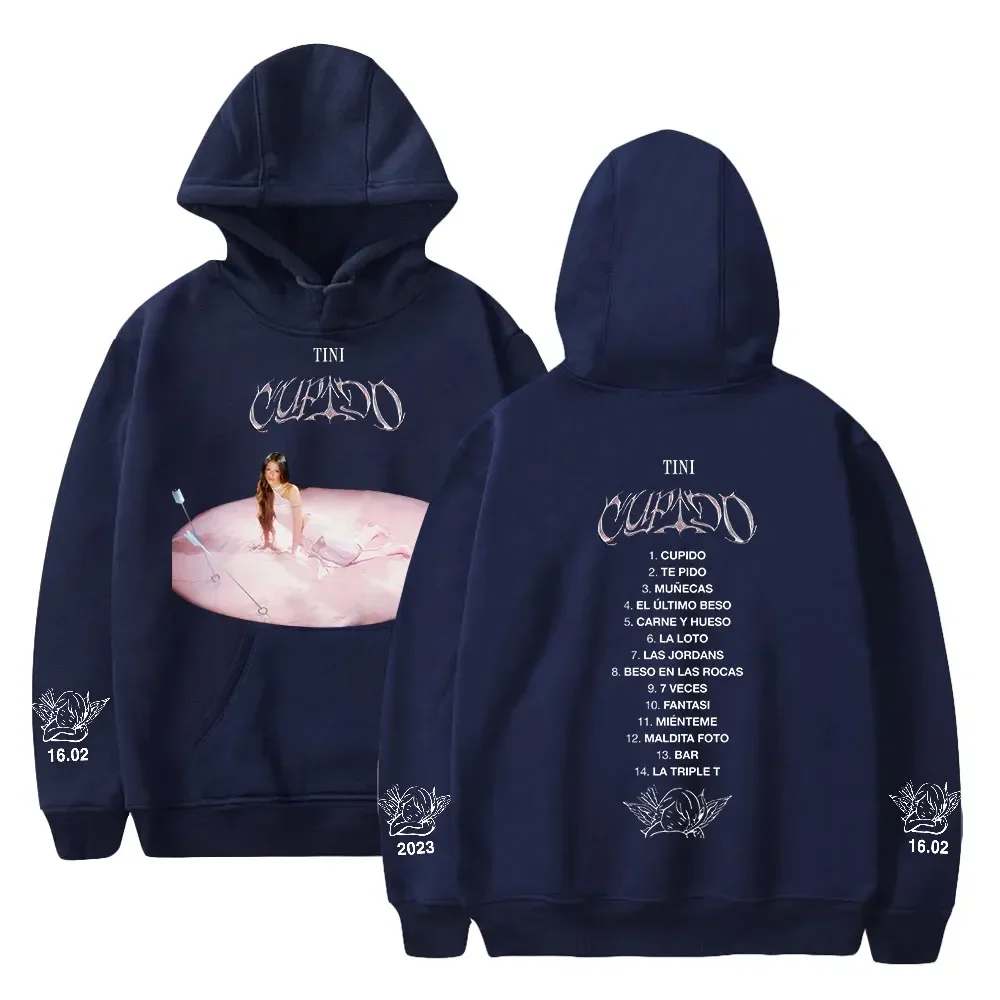 Tini Stoessel Hoodie Cupido Albume Merch Tini Tour Long Sleeve Streetwear Men Women Hooded Sweatshirt Fashion Pullover Clothes