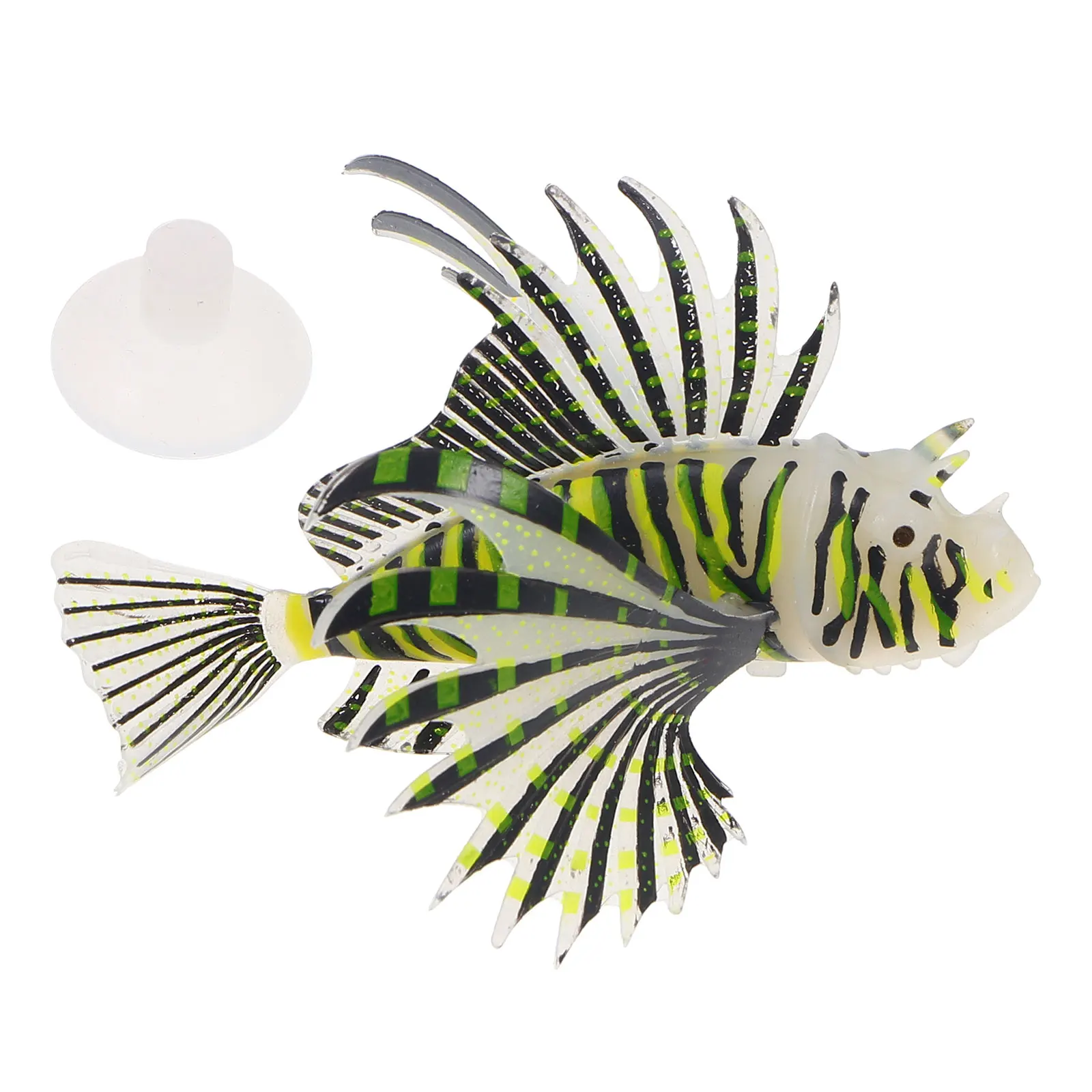 

Glow in Lionfish Decor Simulation Fish Silicone Fake Fish for Aquarium Tank Landscaping Mini Ornament Durable Design