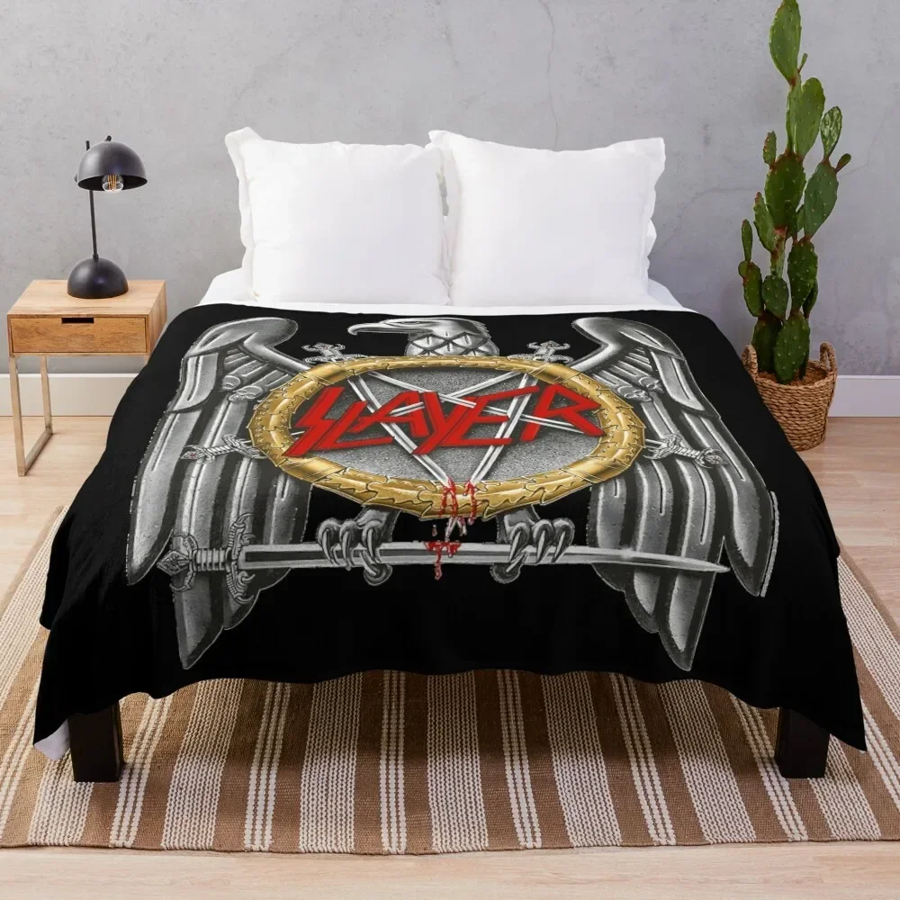 

Slayer - Silver Eagle Throw Blanket Beautifuls Tourist Blankets