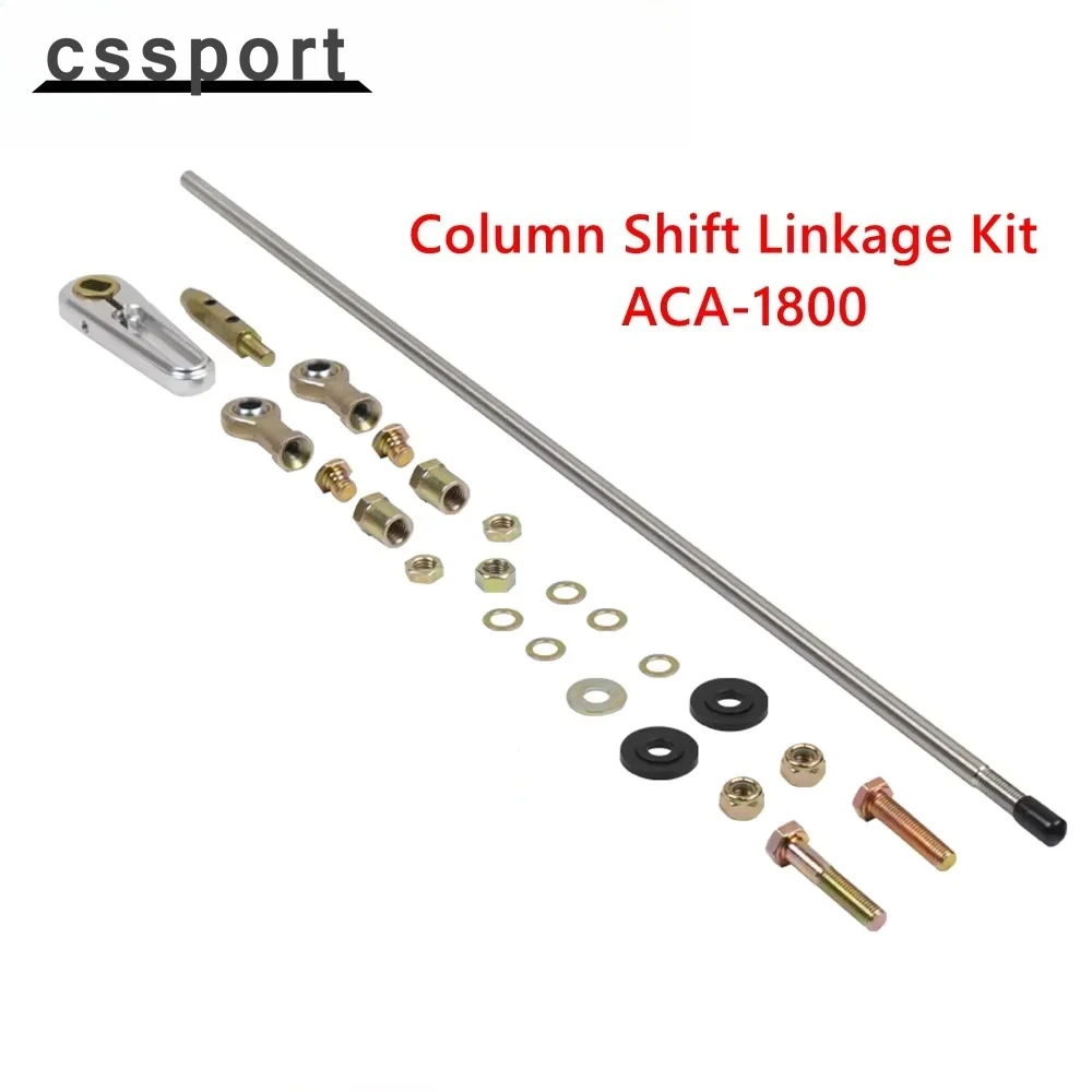 

21" Column Shift Linkage Kit ACA-1800 Silver Fit For GM TH-200 200-4R TH-350 TH-400 4L60 4L60E 4L80E 700-R4 Transmission