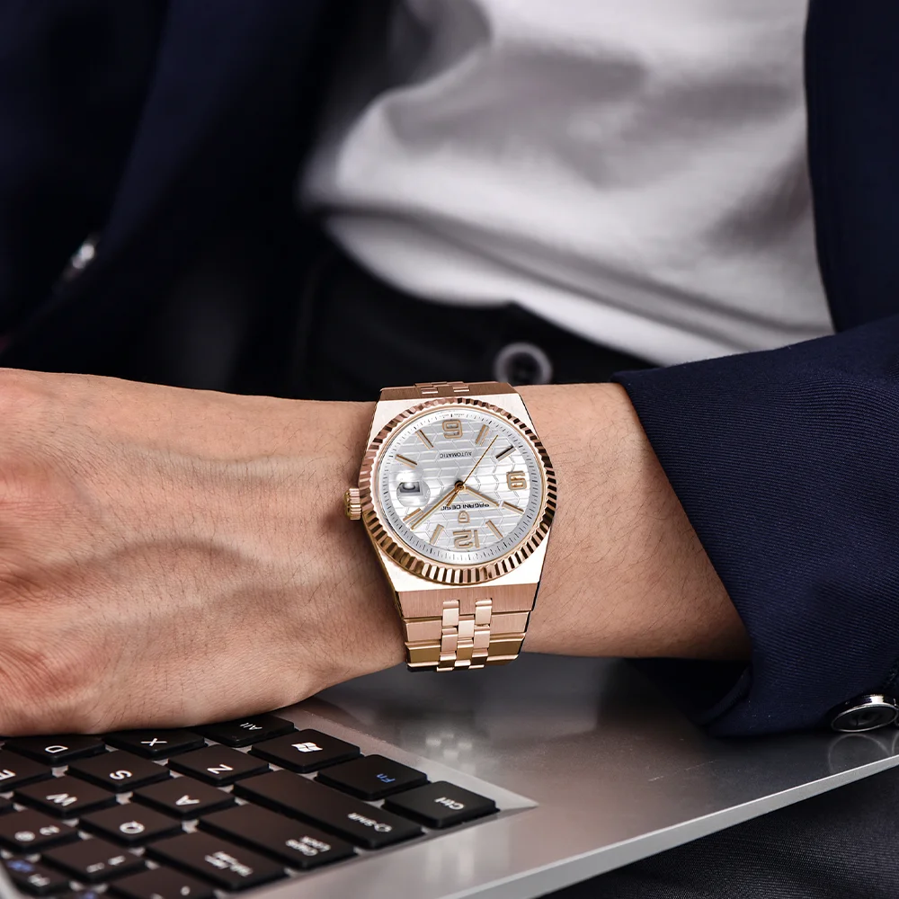 2025 PAGANI DESIGN ساعة ميكانيكية رجالية فاخرة الأعمال ساعة أوتوماتيكية 100 متر مقاوم للماء الياقوت الفولاذ المقاوم للصدأ ساعة رجالي