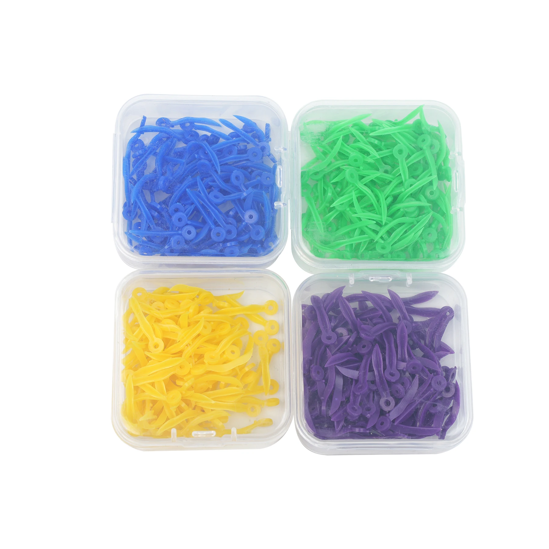 Dental Disposable Tooth Gap Wedges with End Circular Holes Plastic interdental Wedge Dental Matrix Wedge Oral Care 4Sizes