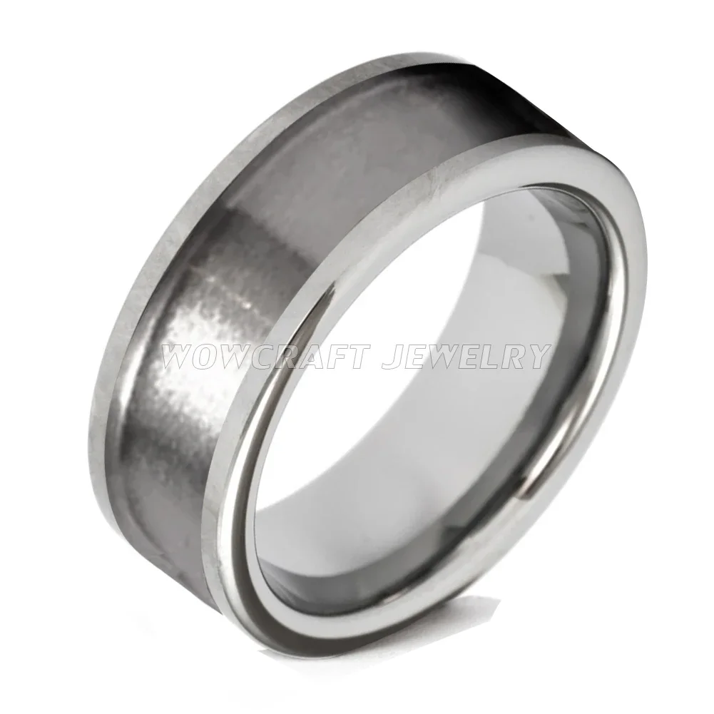 Wholesale Tungsten Ring Core For Inlay Channel Polished Shiny Pip Cut Tungsten Blank Rings