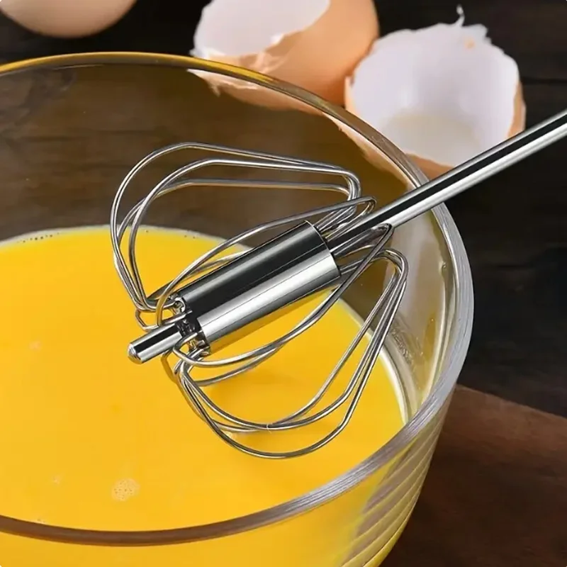 Semi-automatic egg beater Stainless steel whisk cream press beater Kitchen baking tools Egg tools