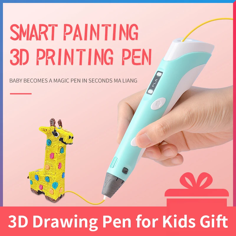 3D Pen for Children 3D Drawing Printing Pen with LCD Screen Compatible PLA Filament for Gift