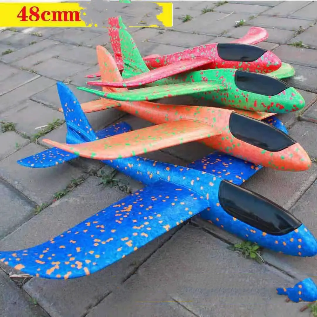 طائرة رغوة كبيرة طائرة شراعية رمي اليد طائرة ضوء بالقصور الذاتي فقاعة الطائرات في الهواء الطلق إطلاق الاطفال لعب للأطفال الأولاد هدية لعبة #5