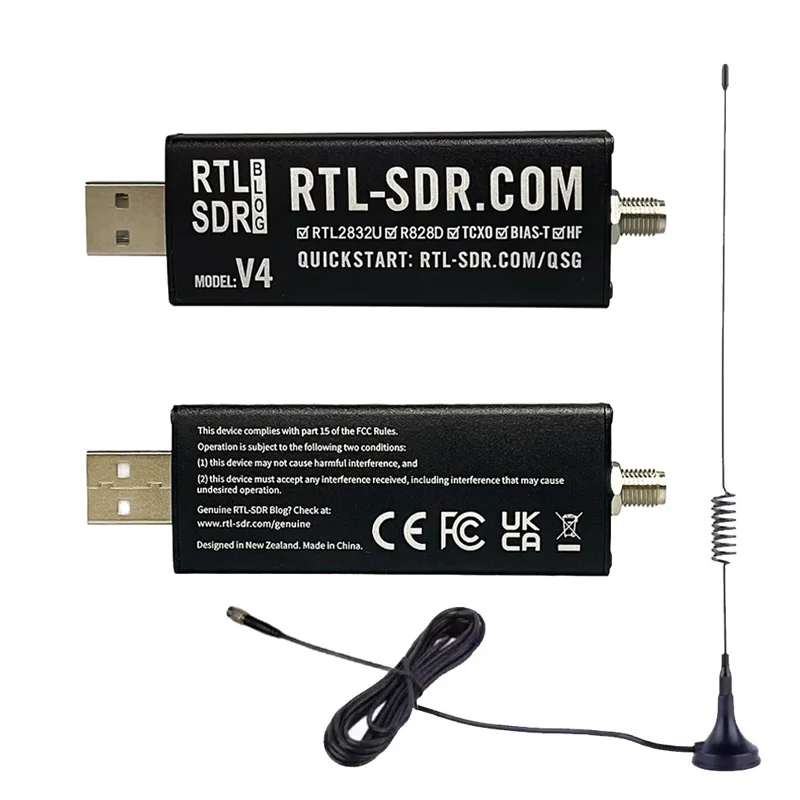 SDR-V4 블로그 RTL-SDR 케이블 수신기 전대역 수신기 소프트웨어 신호 수신기 무선 항공 단파 광대역 어댑터