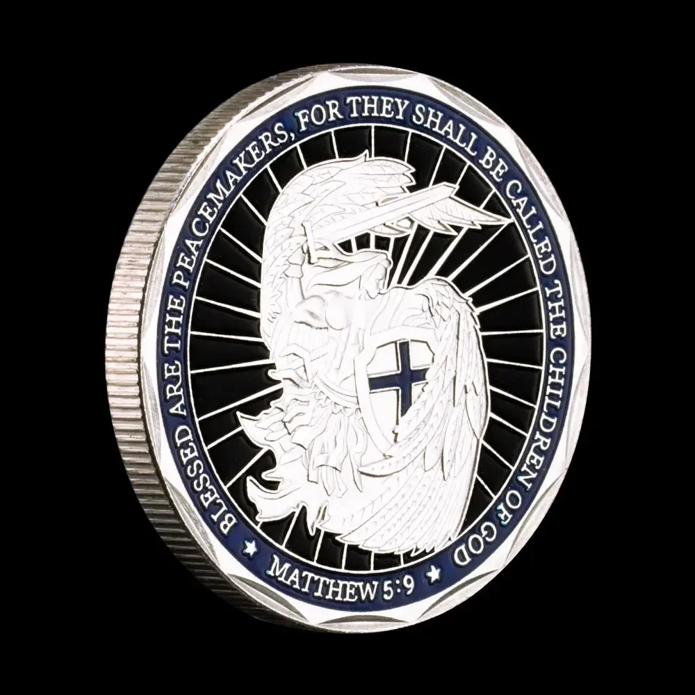 God Bless The Police Souvenir Coins Peacemaker Honor Christ Lord Hear This Prayer Amen Police Matthew Commemorative Coin