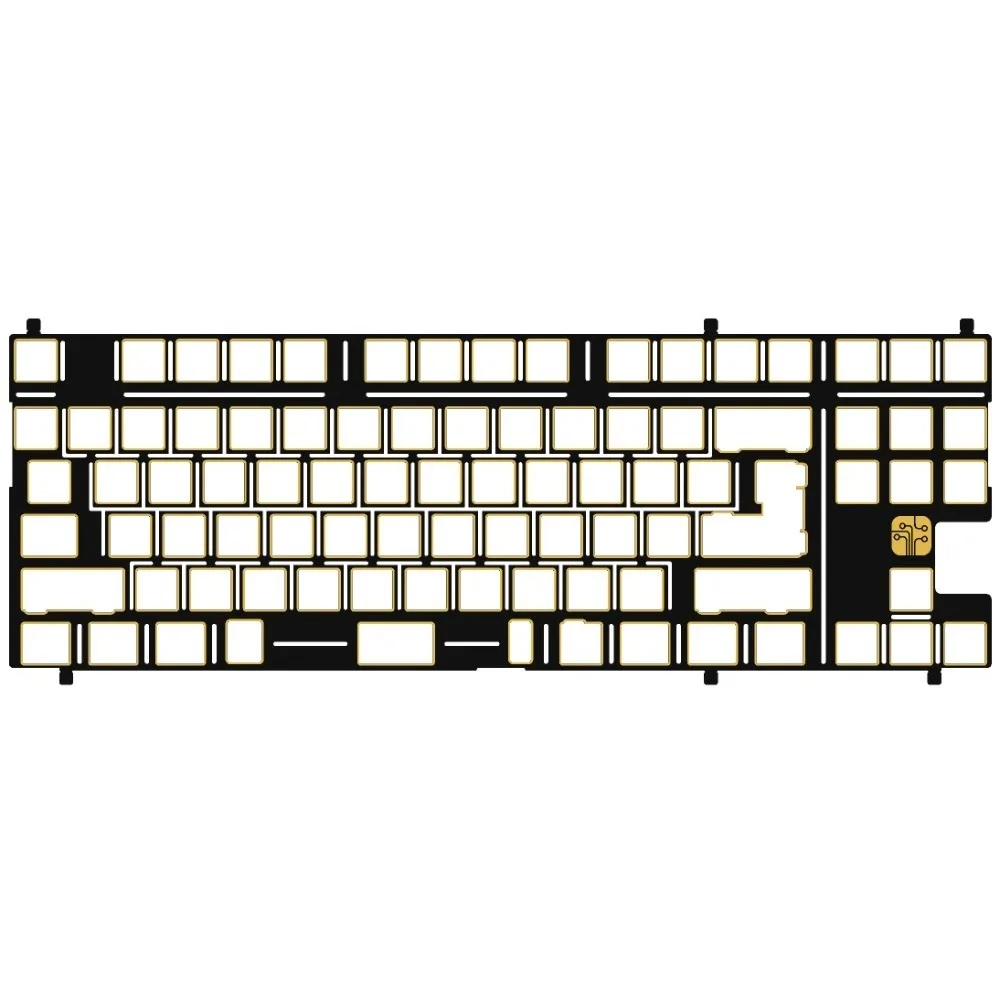 Vento80 Mechanical Keyboard PCB Board Hot Swap-in of Single Key Slotted Black Core 1.6/1.2mm Custom Keyboard Mechanical Keyboard