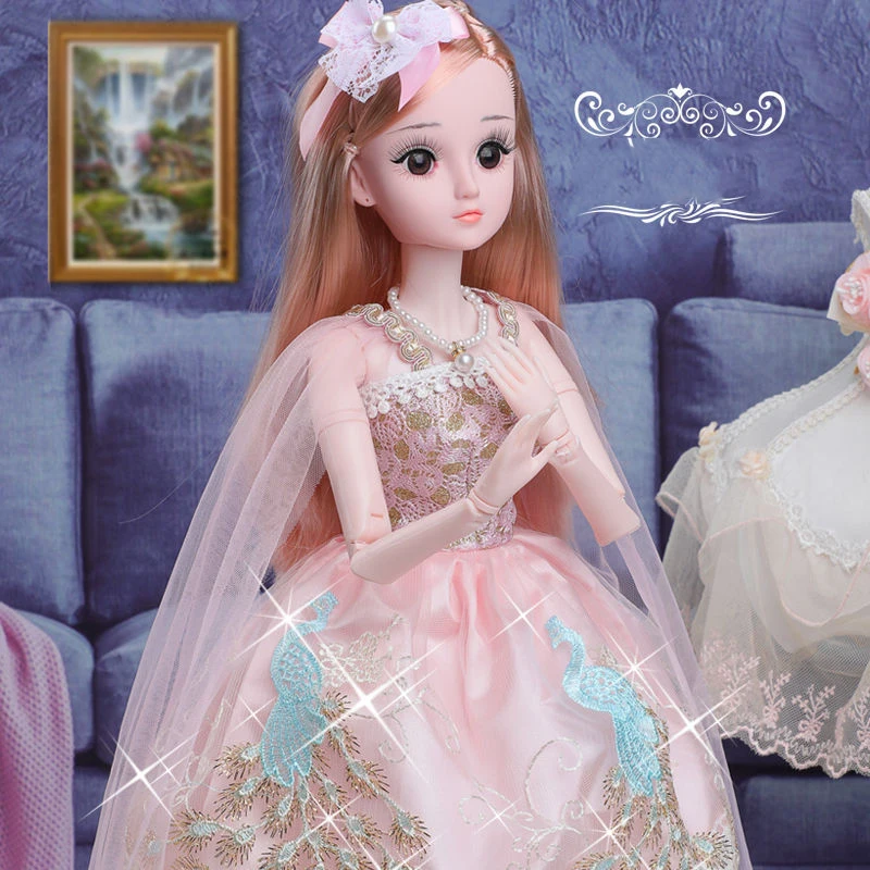 1/3 Bjd Pop 60Cm Prinses Pop Set Kids Meisjes Speelgoed Cadeau Diy Speelgoed Speelgoed