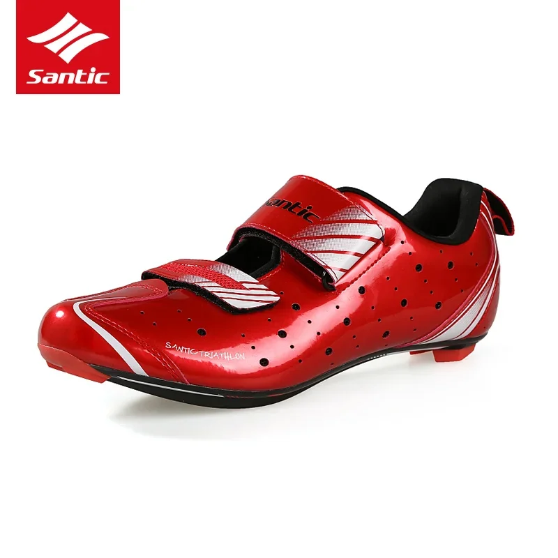 Santic Mens Professional custom road triathlon shoes with carbon sole