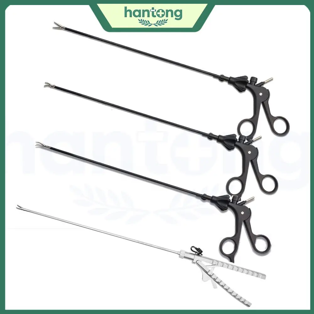 

4 Pieces Set Laparoscopic Instruments Maryland Dissector Curved Scissors Fenestrated Grasper Needle Holder 5mm instrument