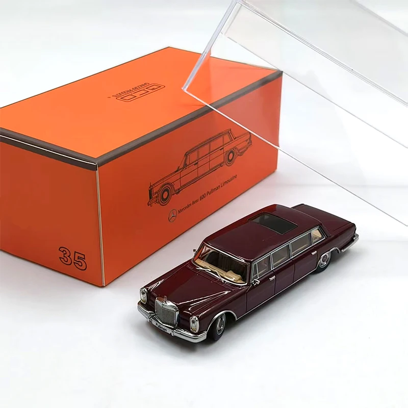 

1:64 масштаб 600 Pullman Plus длинный роскошный седан, имитация сплава, модель автомобиля, статический дисплей, Коллекционная игрушка, подарок, сувенирное украшение