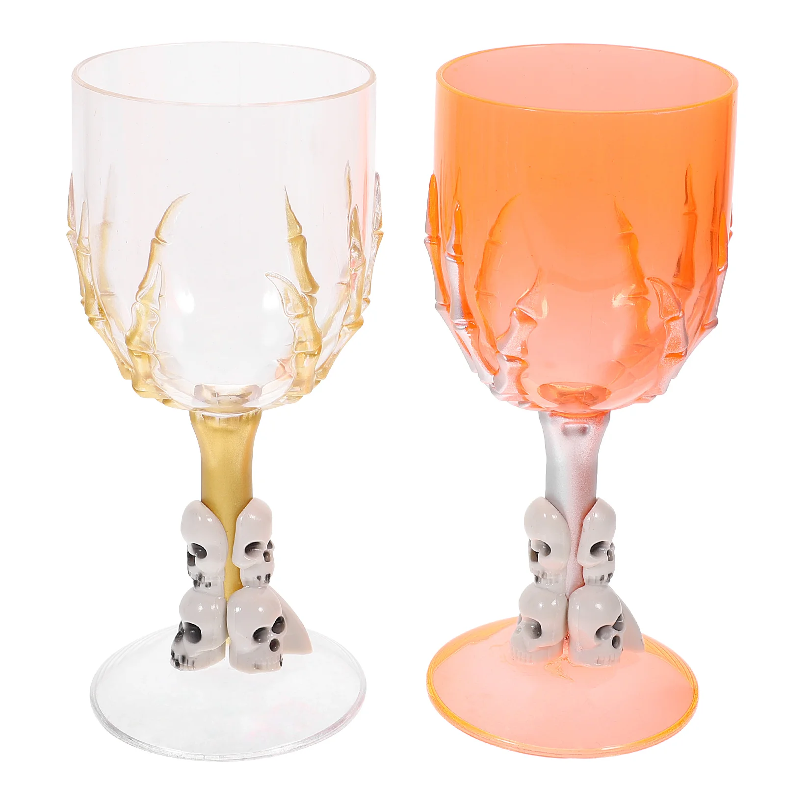 Halloween Plastic Goblet Skull Claw Decor Plastic Goblet Prop for Bar KTV Store (Non-Luminance Pattern, Random Color)