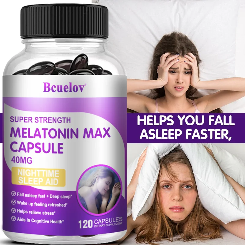 Valerian Root Capsule - カモミールフラワー、バレリアン根、抗酸化物質を配合した40mgメラトニンカプセル、深い睡眠、健康的な睡眠サイクル、心の安定をサポートします。