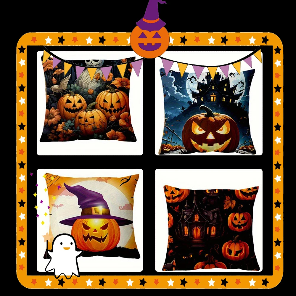

Halloween Pumpkins Pillow CoversSuitable for sofa car bedroom decorative cushion cover pillow cover