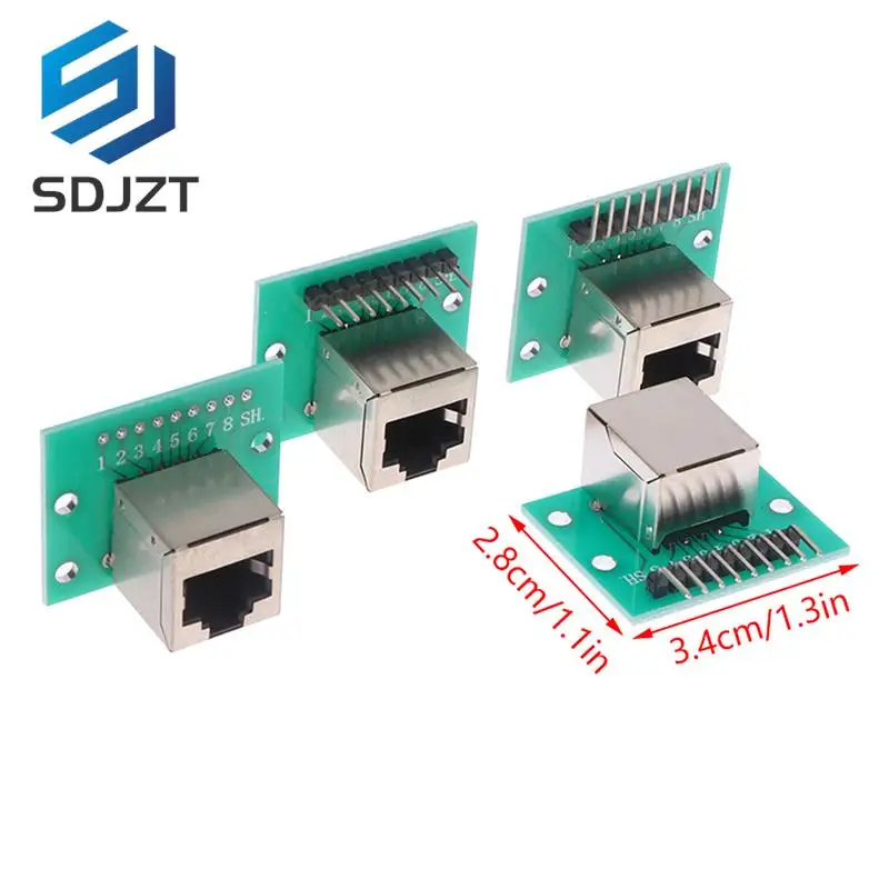 1Pc Nieuwe Rj45 Adapter Board Naar Xh2.54 Modulaire Ethernet Connector Adapter Netwerk Interface + Breakout Board + Pin Header