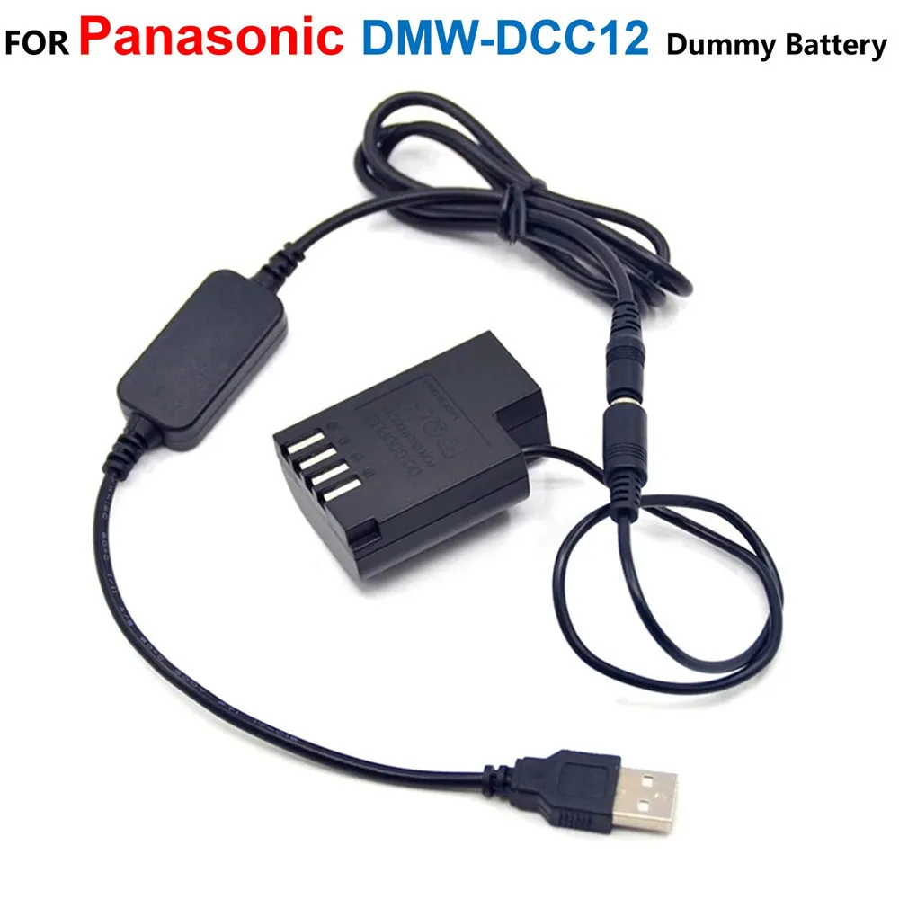 5V USB Power Cable Adapter+DMW-DCC12 DC Coupler DMW-BLF19 BLF19E Fake Battery For Lumix DMC-GH3 DMC-GH4 DMC-GH5 DMC-GH5S GH3 GH4