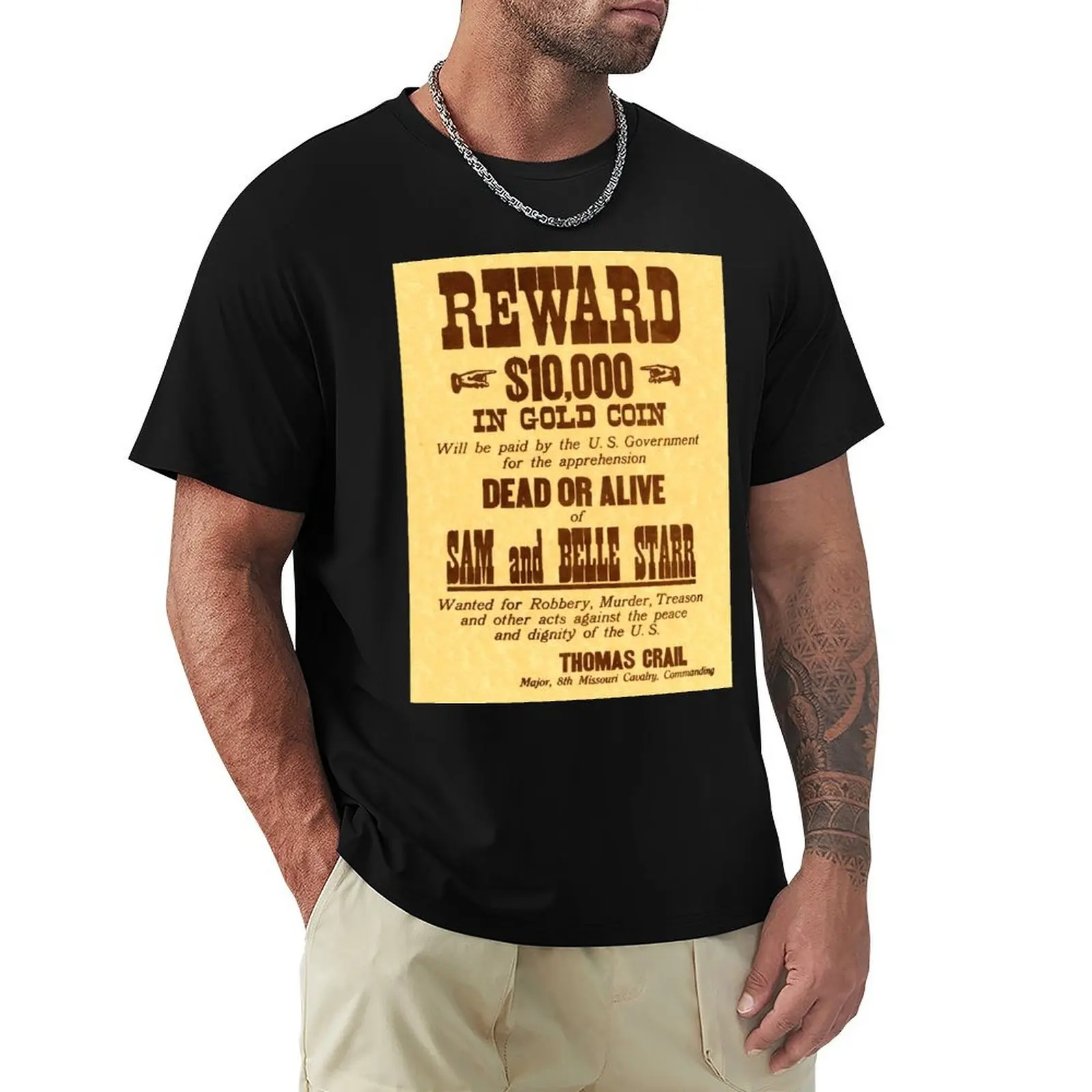 Sam and Belle Starr Wanted T-Shirt t shirts with prints T-Shirt