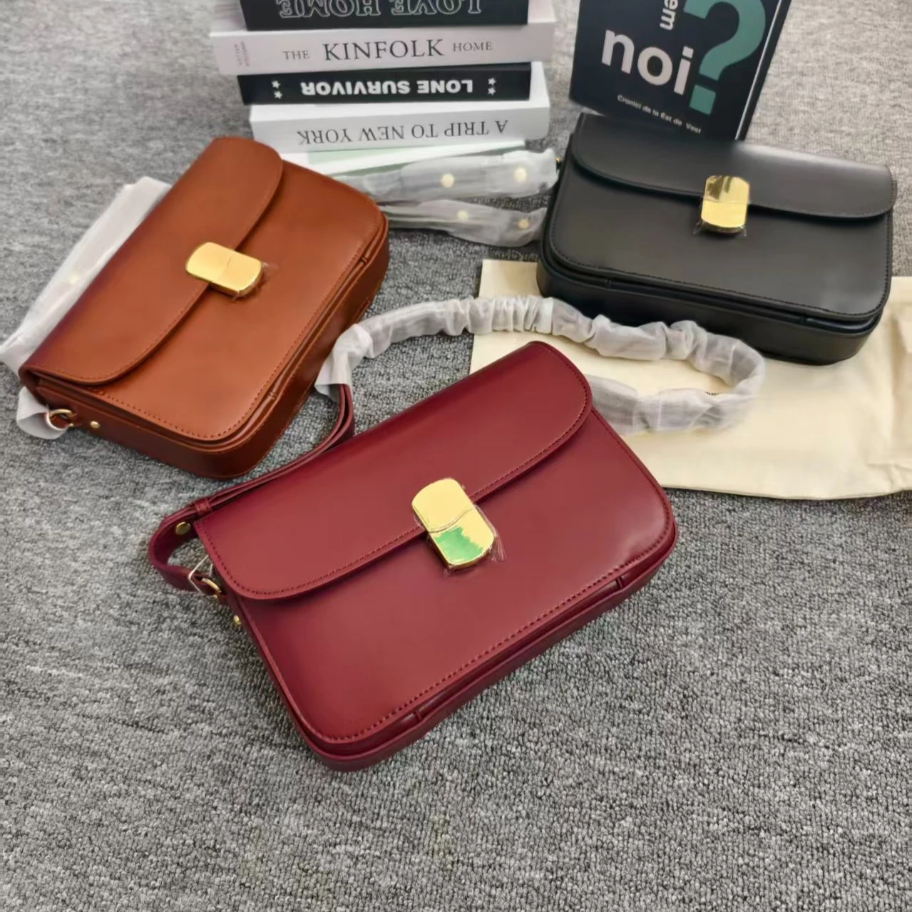 Ins الساخن الفرنسية باريس Y2K Sezana جلد طبيعي المرأة حقيبة كتف حقيبة يد رسول التوفو أنثى مصمم شعار حقائب عادية