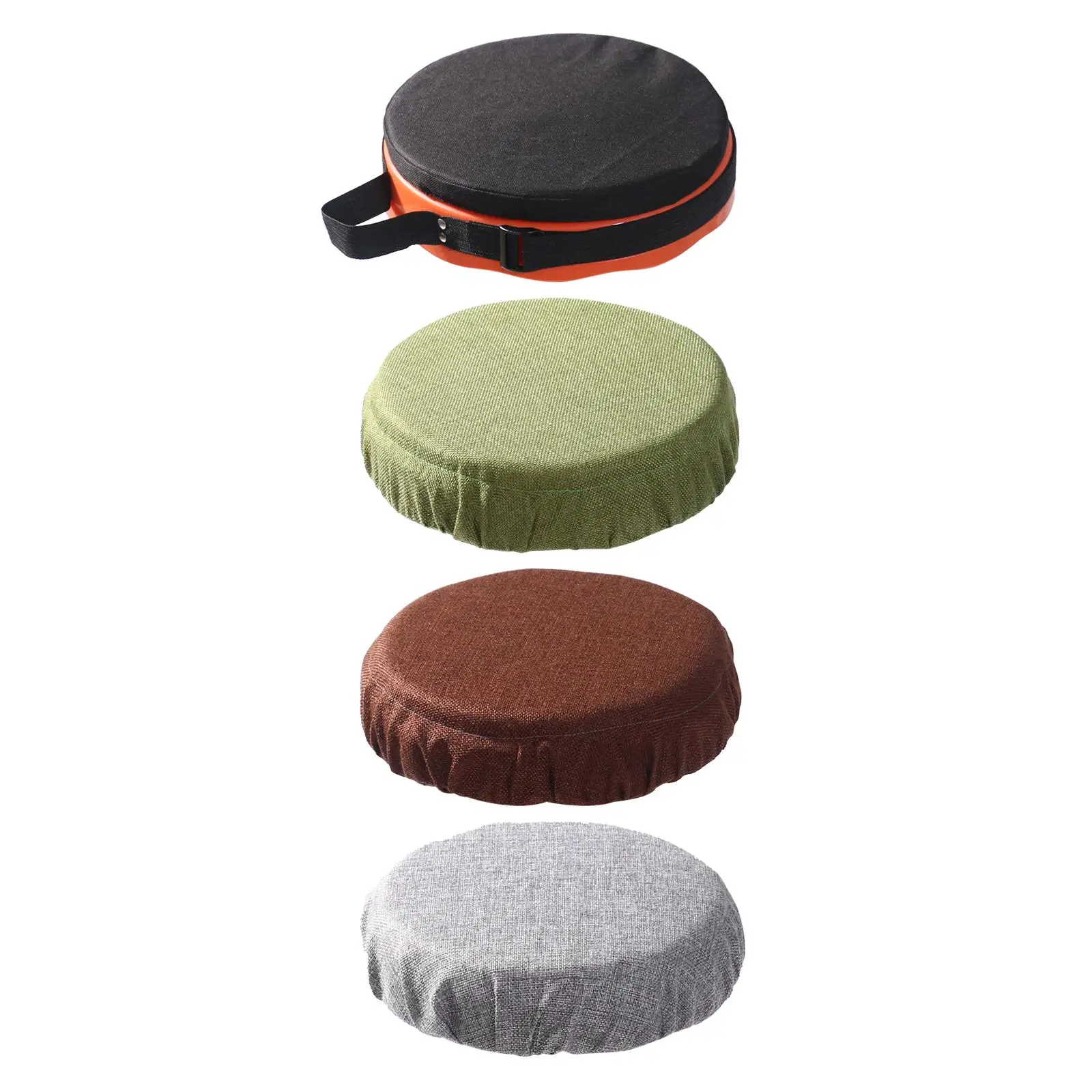 Collapsible Stool Cushion Telescopic Stool Cushion Seat Cushion for Chair Stool Covers Round for Patio Camping Hiking Travel BBQ