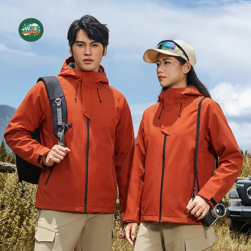 W2EJOURNEY EU US Size Luxury Quality Outdoor Wear Hiking Fishing Running Waterproof Women Men Jacket