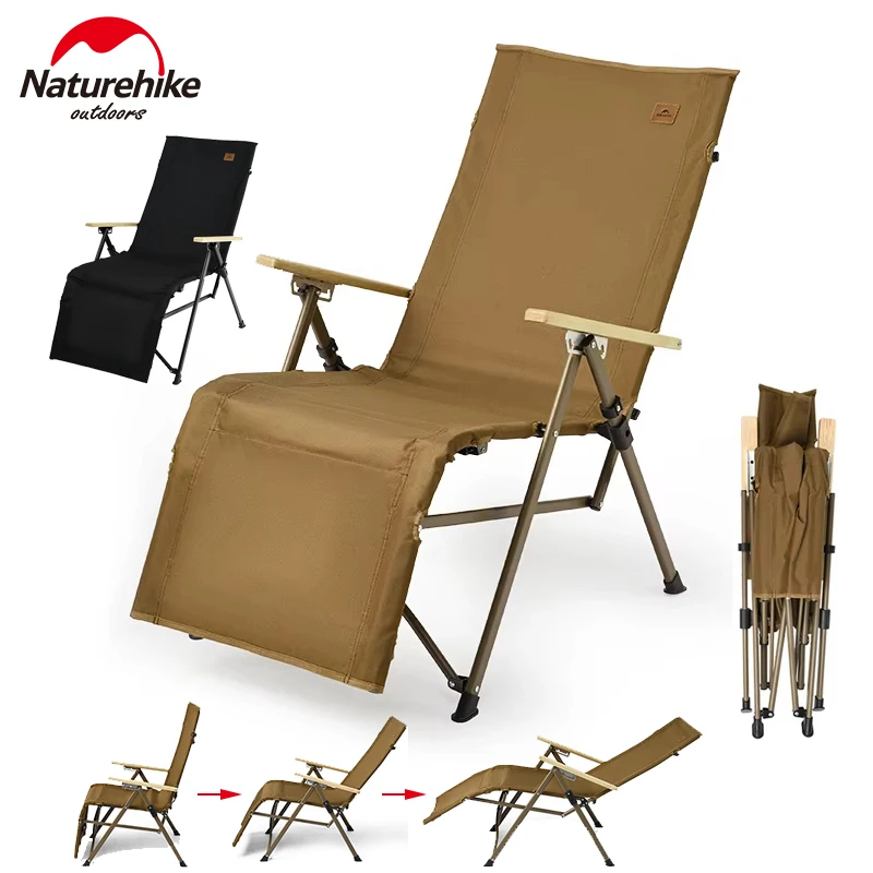 Naturehike Folding Lounger Chair Quick Open Leisure Recliner Camping Outdoor Picnic Fishing Beach Garden Armchair with Footrest