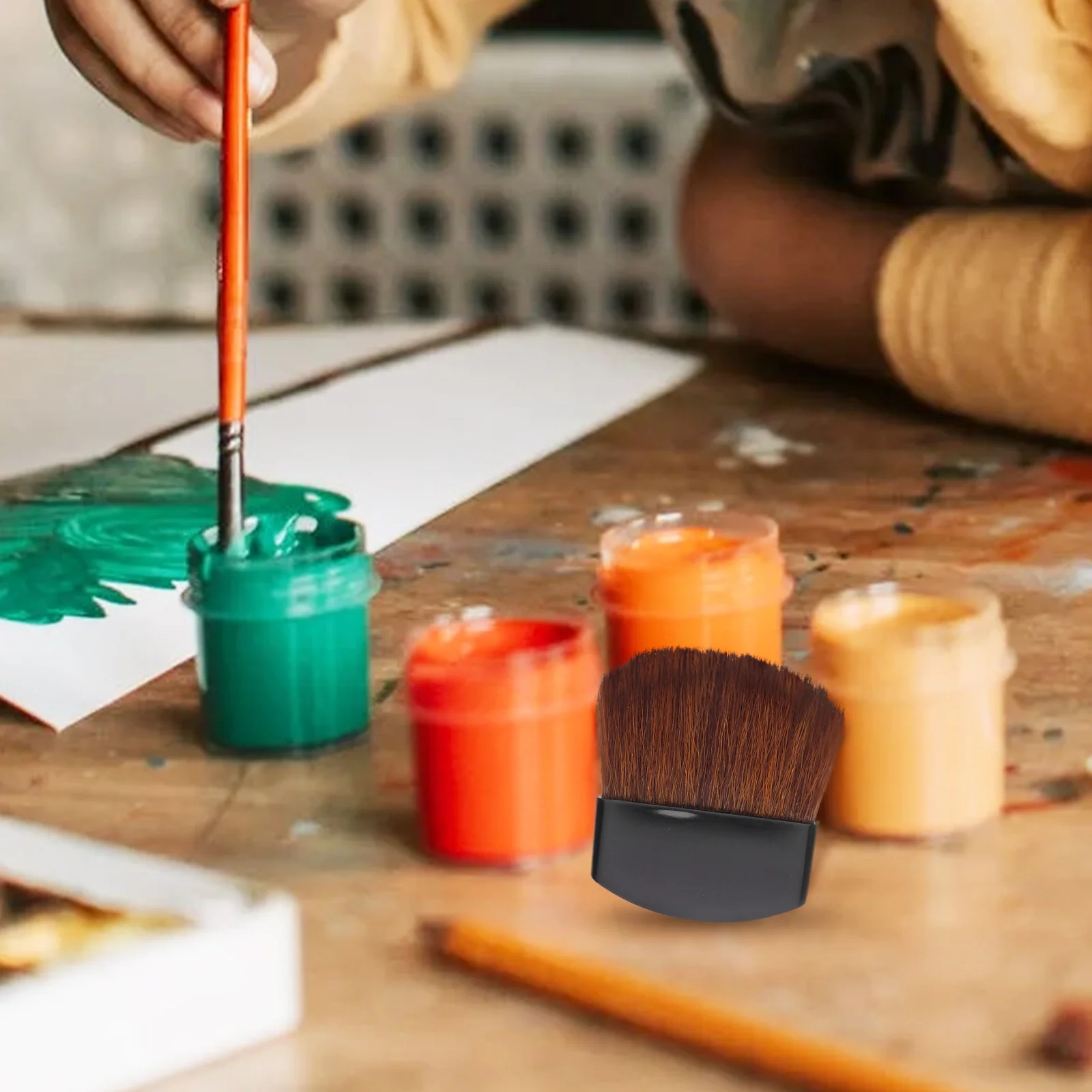 10Pcs Portable Artist Brushes Multi-Function Household Paint Brush Convenient Drawing Brush Set for Watercolor Oil Gouache