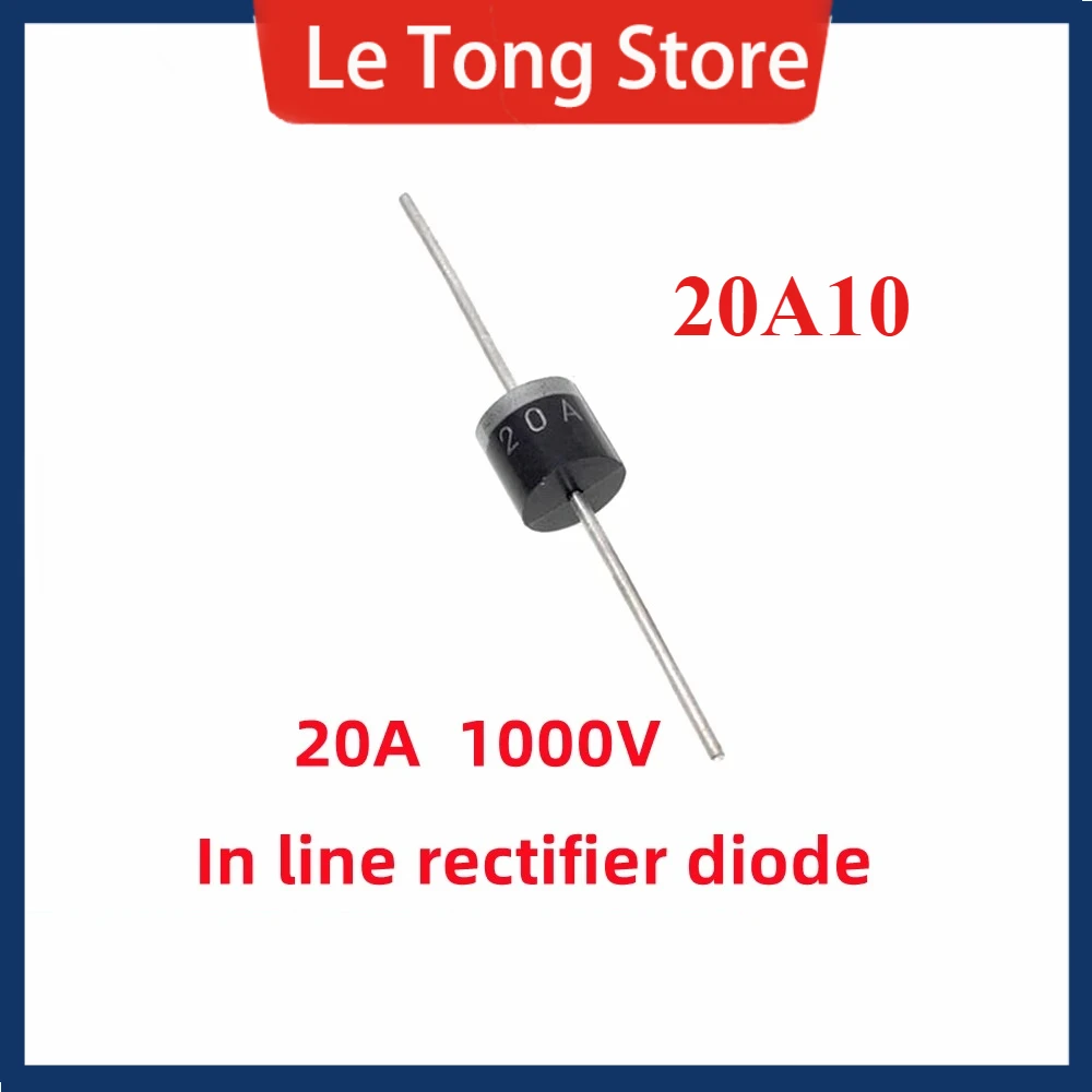 20PCS Rectifier diode 6A10 10A10 20A10 Current 6A/10A /20A Voltage 1000V in line coarse pin R-6 rectifier