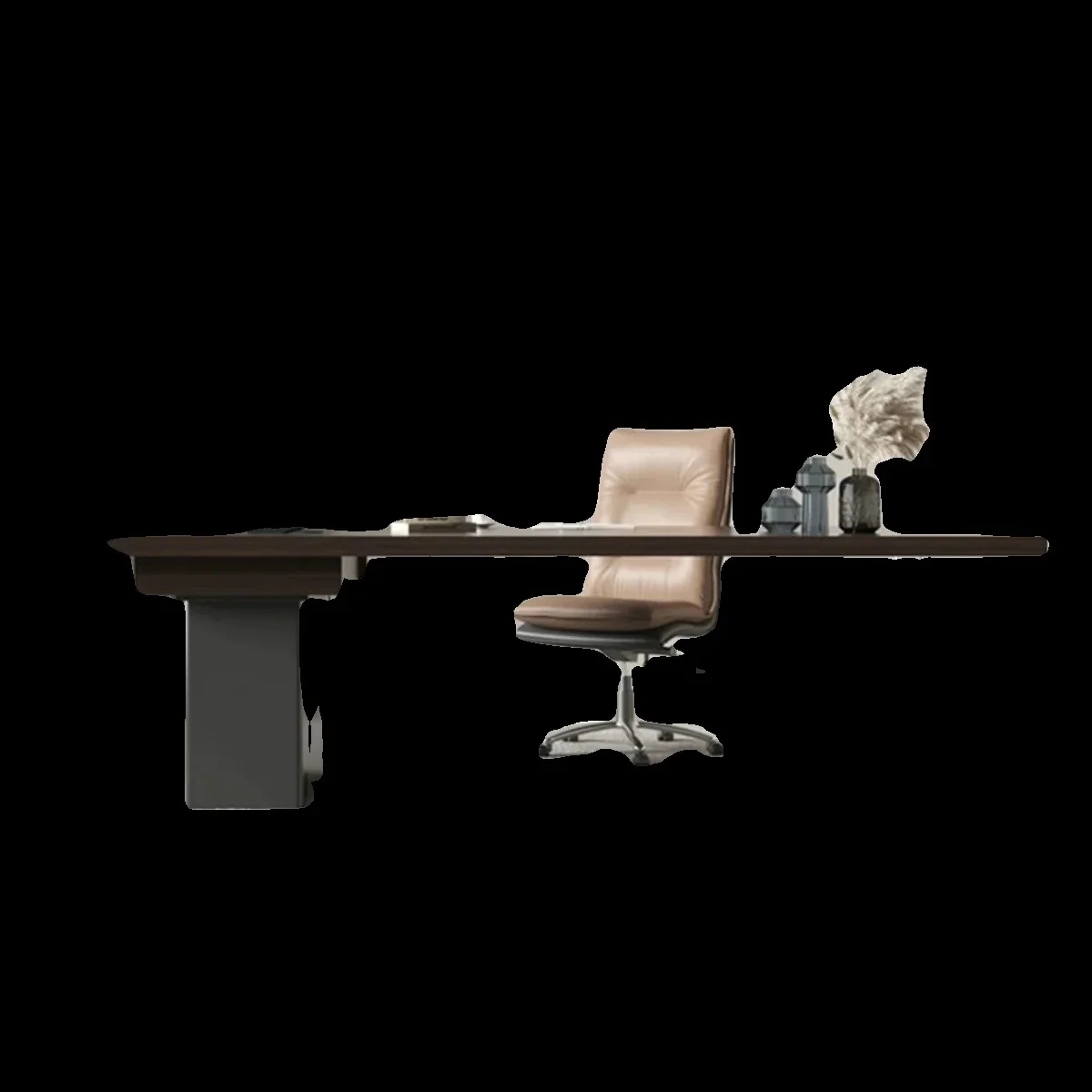 Modern Minimalist Solid Wood Desk Home Nordic Style Acrylic Suspended Computer Desk