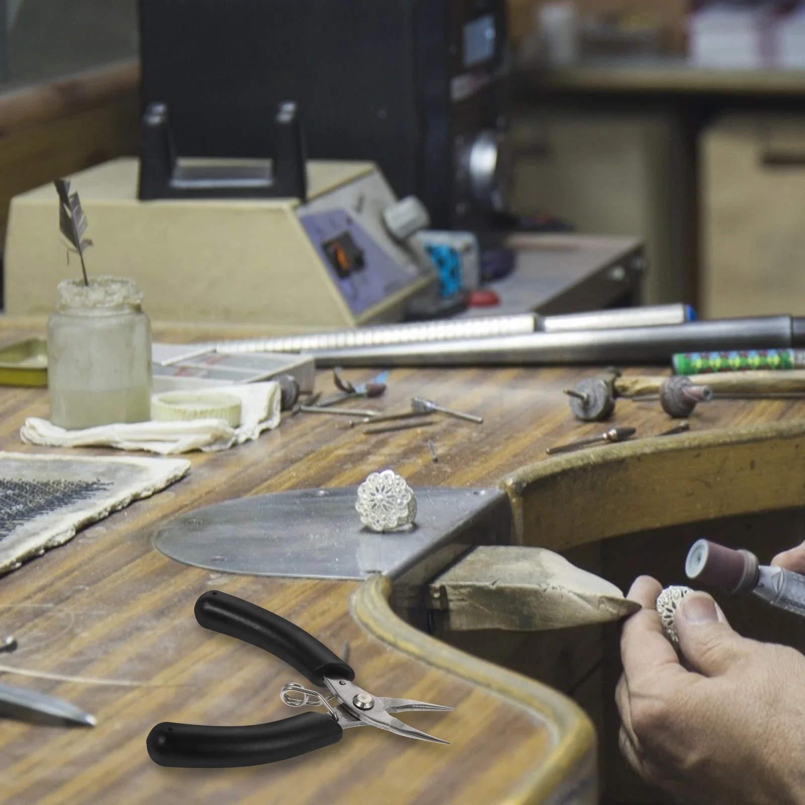 

1Pcs Stainless Steel Needle Nose Pliers Compact Size Jewelry Making Repair DIY Wire Bending Craft Hand Tool Jewelry Plier