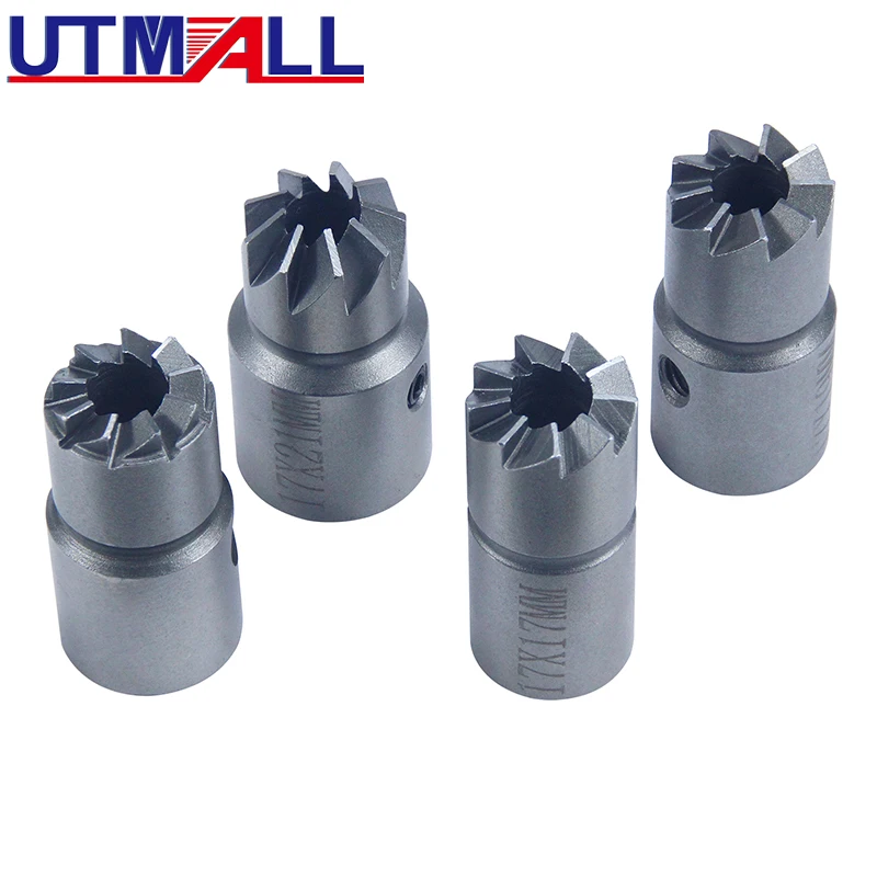 5pcs Diesel Injector Seat Cutter Cleaner Diesel Injector Set with Flat Reamer Angled Reamer Hex Key Fit for Mercedes-Benz