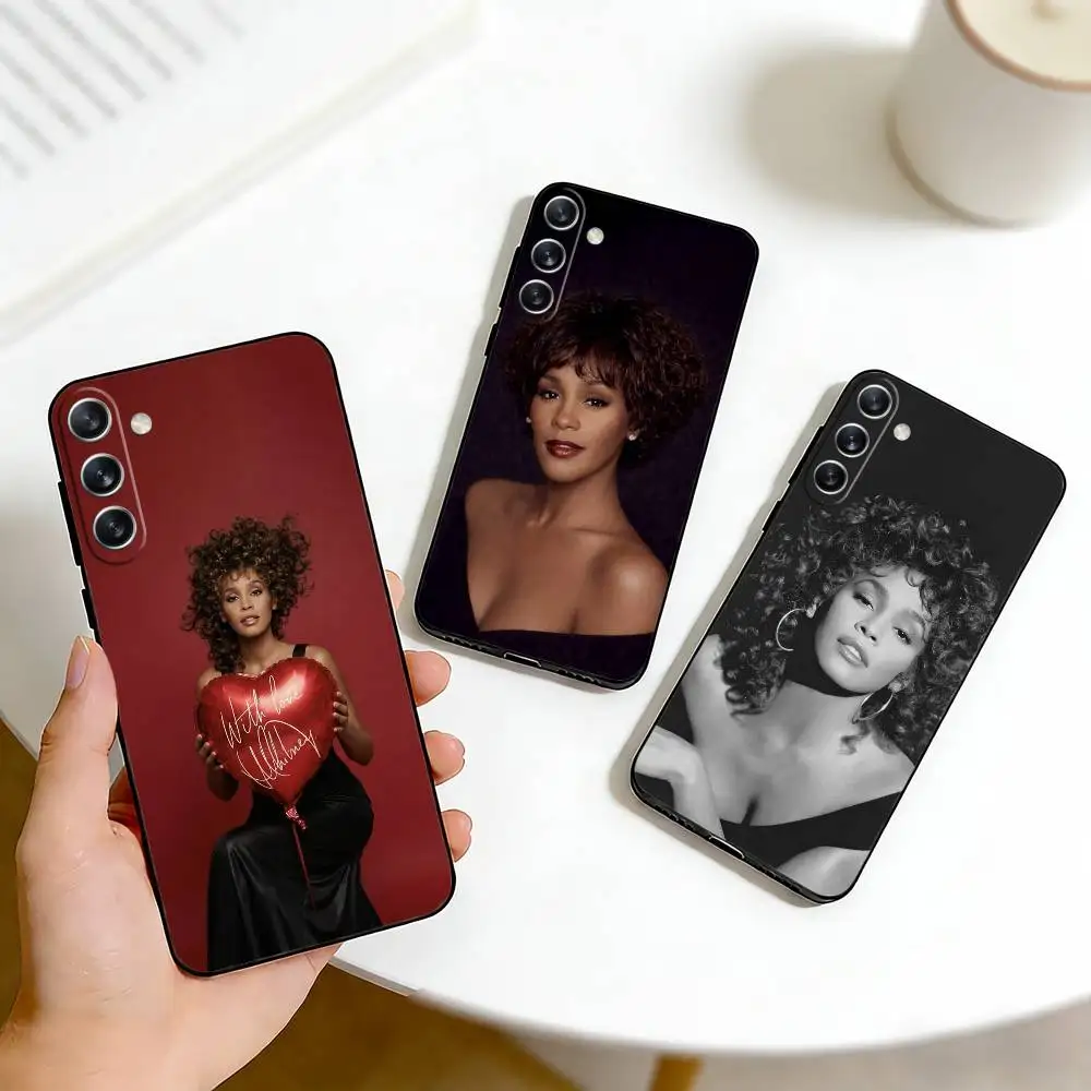 The V-Voice W-Whitney Houston    Phone Case For Samsung Galaxy A73,A72,A71,A70,A53,A52,A51,Others Soft Black Cover