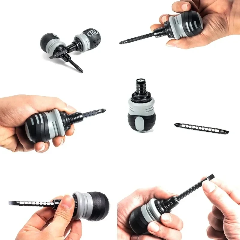 Mini Ratchet Screwdriver Magnetic Phillips Slotted Reversing Labor Saving Industrial Driver Construction Hand Tools image 3