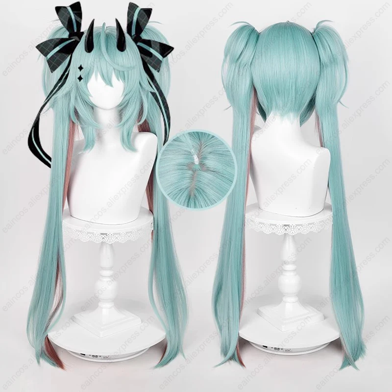 Parrucca Cosplay raspal Miku 96cm parrucche lunghe coda di cavallo capelli sintetici resistenti al calore parrucche per giochi di ruolo per feste di Halloween