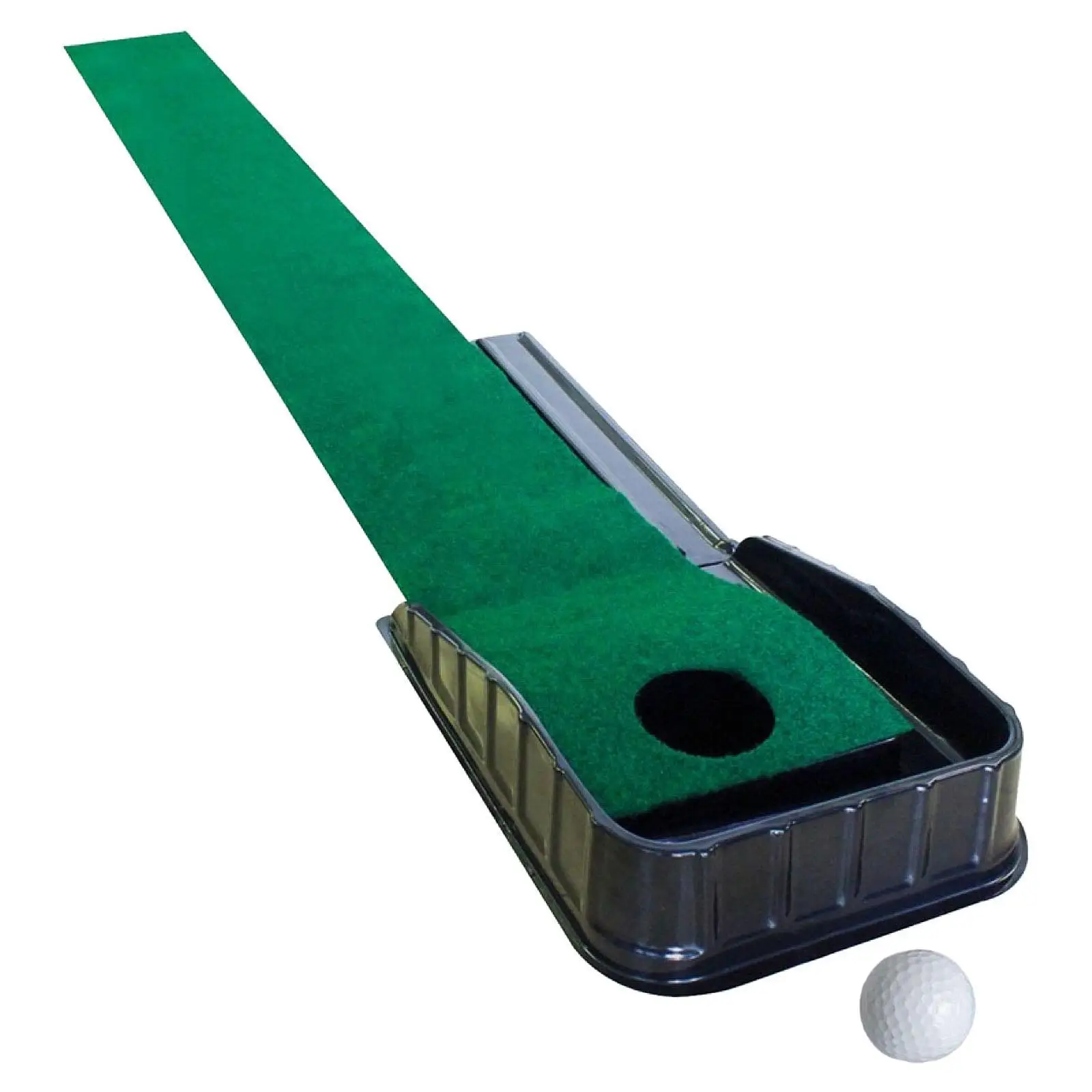 Golf Putting Mat Plastic Material Realistic Putting Trainer Blanket with Ball Accessories for Office Home Golf Swing Practice