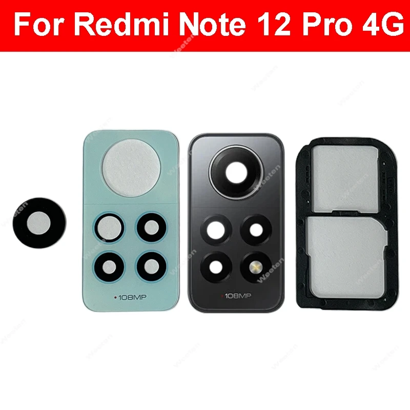 

Заднее стекло объектива основной камеры для Xiaomi Redmi Note 12 Pro 4G, крышка объектива задней камеры, рамка-держатель, запасные части для ремонта