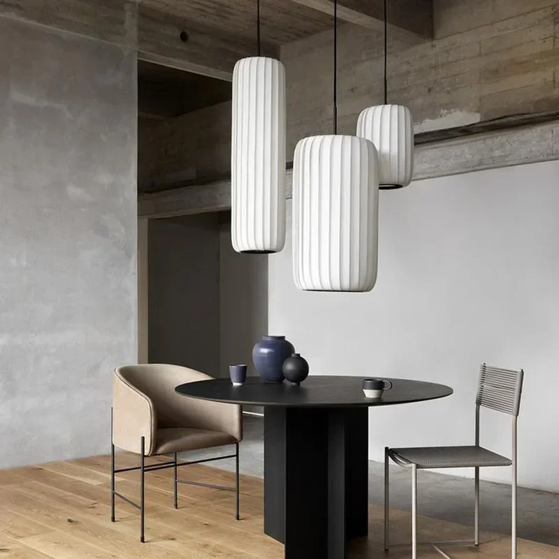 Deens Design Hanglamp Stof Lampenkap Tr37 Licht Minimalistisch Hangende Witte Lamp Voor Slaapkamerverlichtingsarmaturen