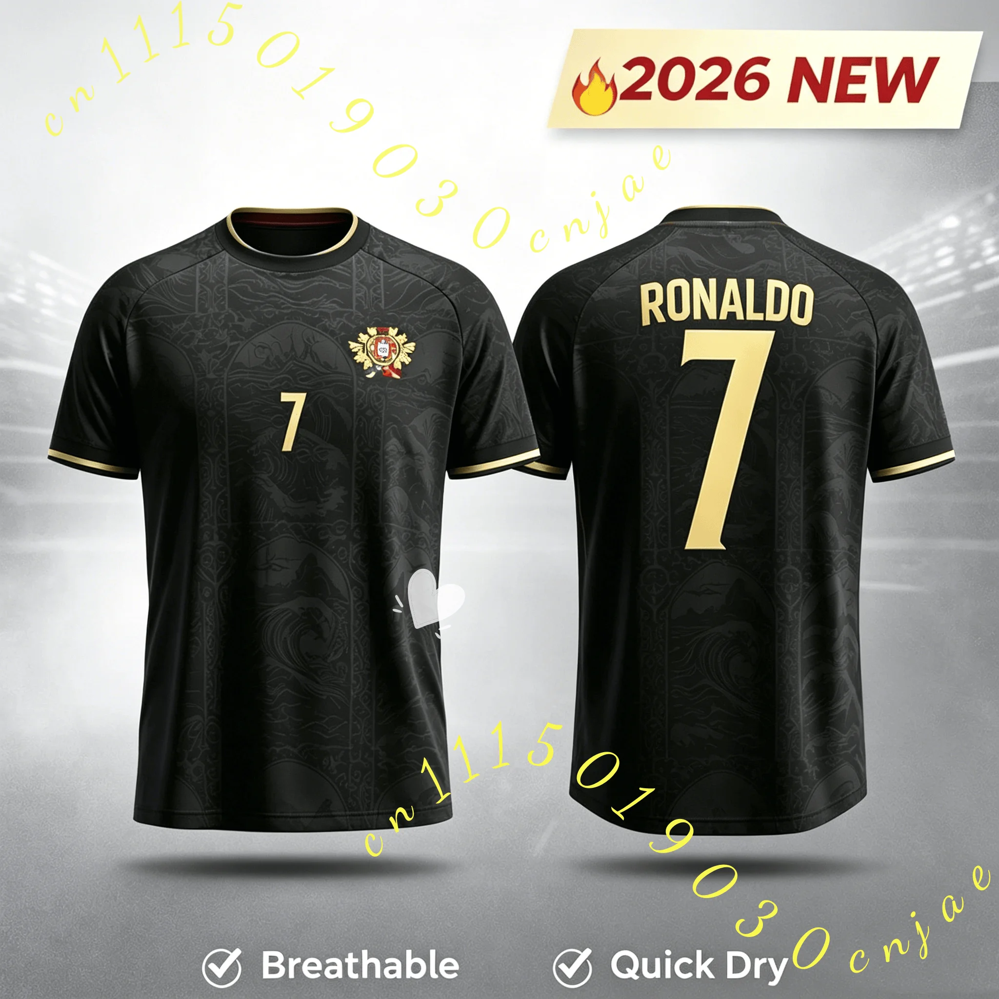 Maillot de football Ronaldo n°7 édition spéciale 2026, vêtements de sport pour femmes et hommes, Harajuku, été, imprimé drapeau du Portugal, t-shirt de football pour hommes
