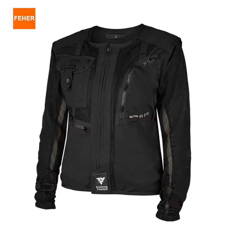

FEHER MQZ Series Motorcycle Mesh Jackets for Men Summer Reflective Design Breathable and Comfortable for Motorbike Riding Travel